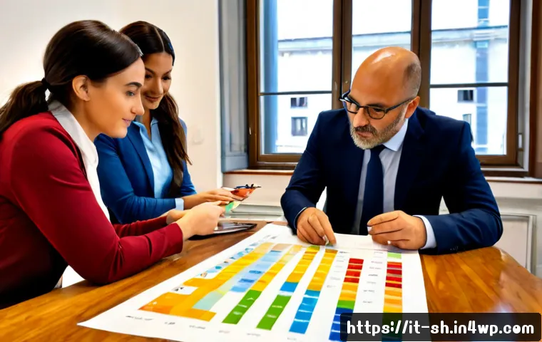 Home 14 시장 조사와 지식 갭의 연관성 - Photorealistic Italian market research scene in a bright Milan-style coworking office, diverse adult...